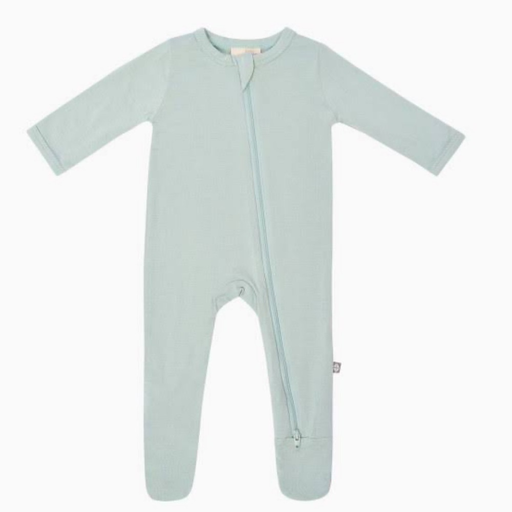 Kyte Baby Zippered Bamboo Footie in Sage